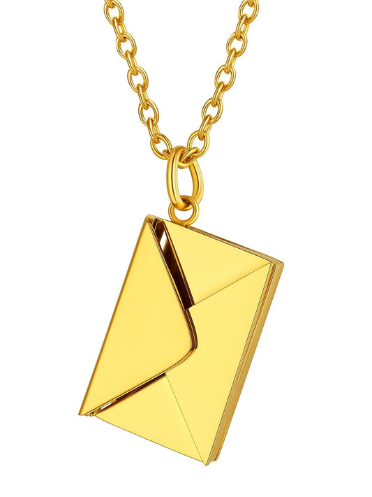 Collier enveloppe "I love you"